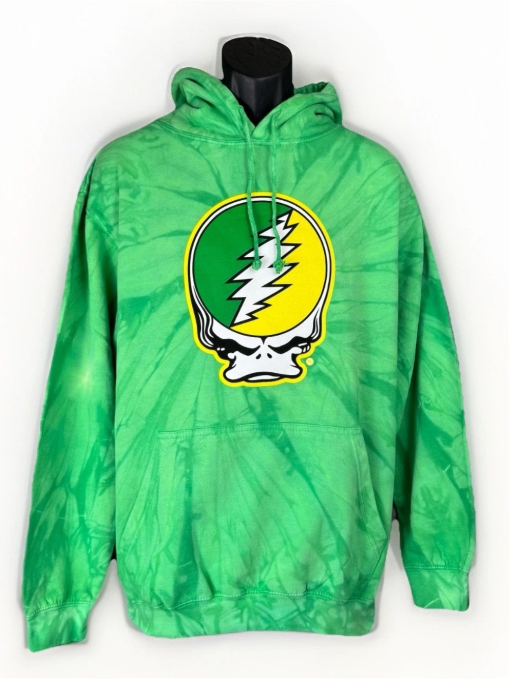 NWT Grateful Ducks x Class Trip Oregon Steal Your Face Green Tie-Dye Hoodie MS